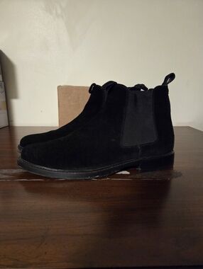 Polo Ralph Lauren Suede Black Chelsea Boots Men's Sz 10D EUC